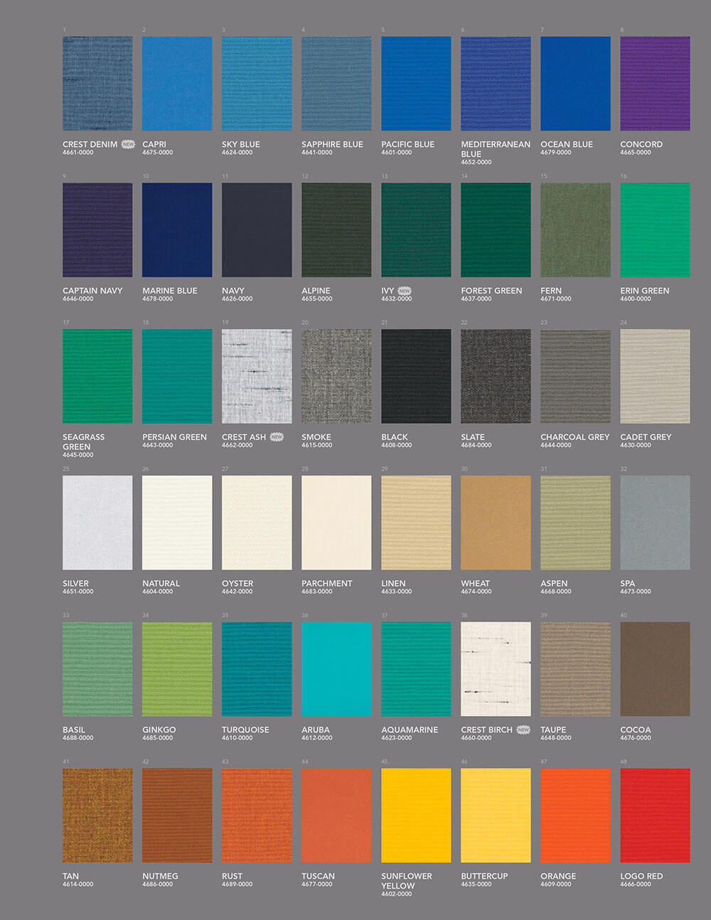 Selection Of Fabric Colors