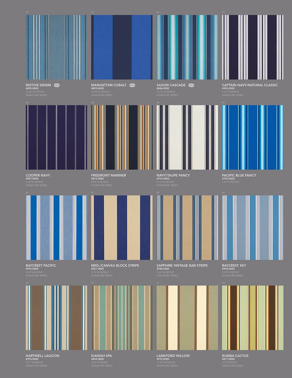 Selection Of Fabric Stripes