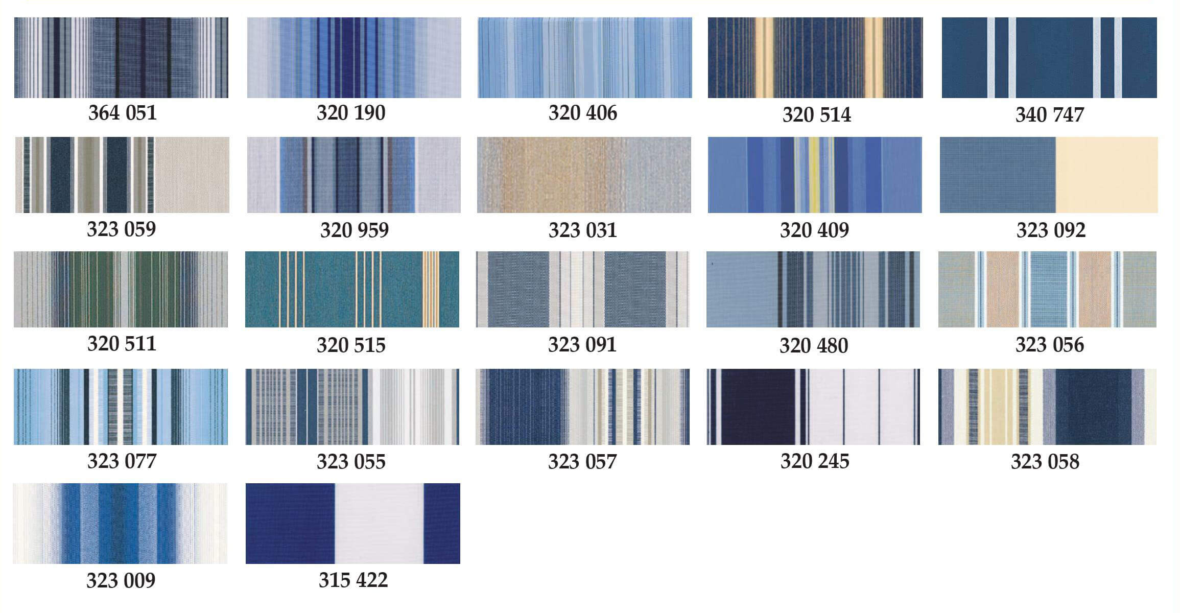Blue Stripes Fabric Swatches