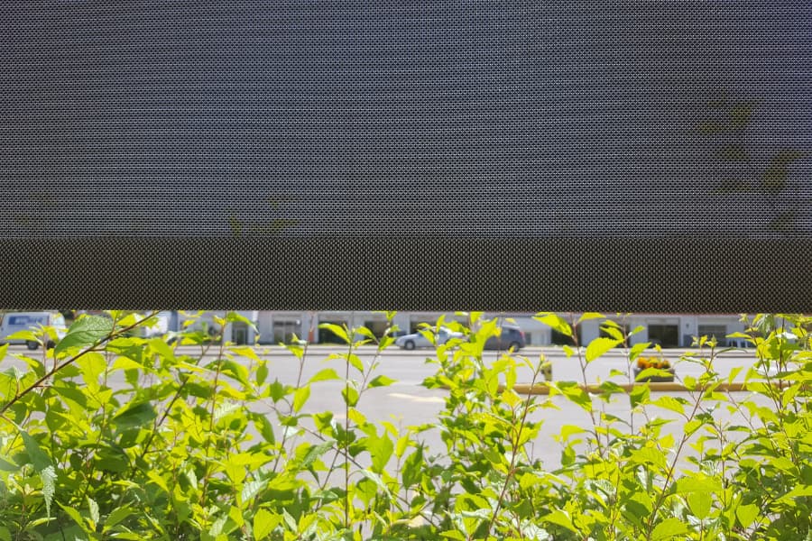 Close-Up Look Of A Solar Screen Highlighting Its Fabric Close-Up Look Of A Solar Screen Highlighting Its Fabric