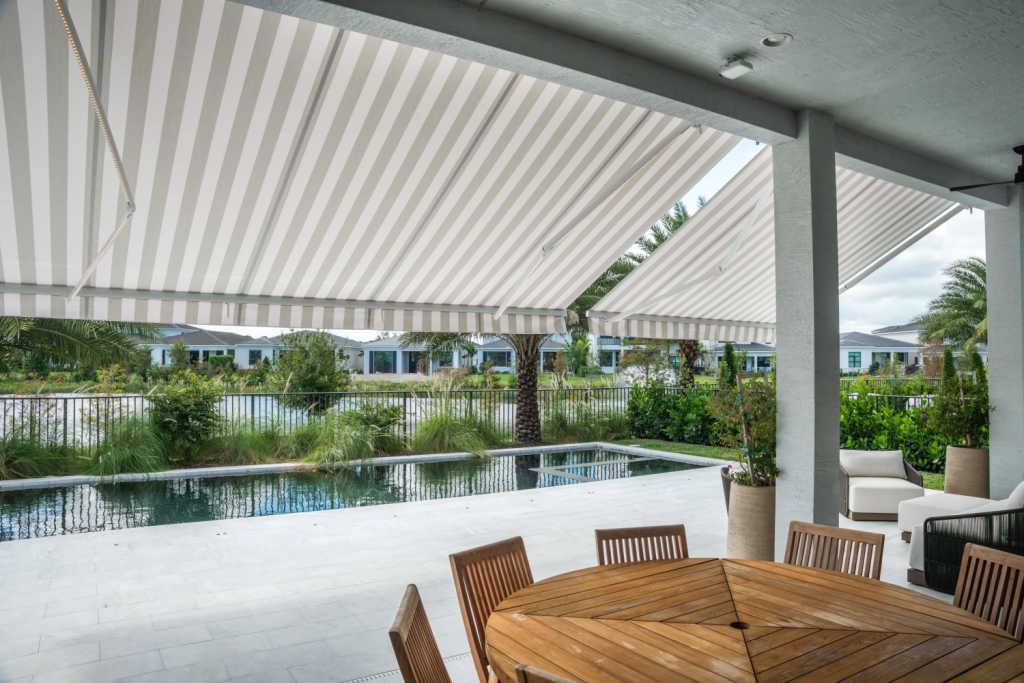 double awnings installation in Palm Beach Gardens